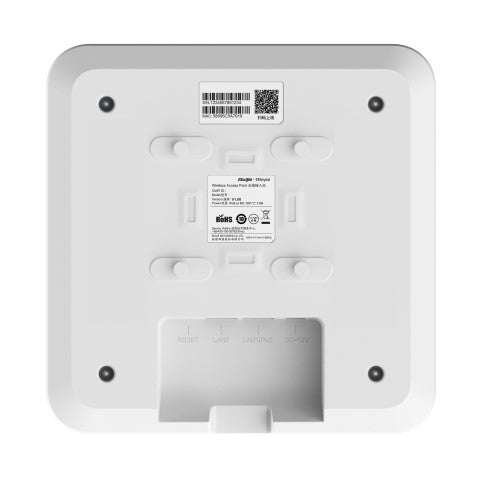 Ruijie Reyee Internal WiFi6 Gigabit Access Point AX1800, 574Mbps, Dual Band Up To 1201Mbps, POE / 12VDC (Up To 30M Range)
