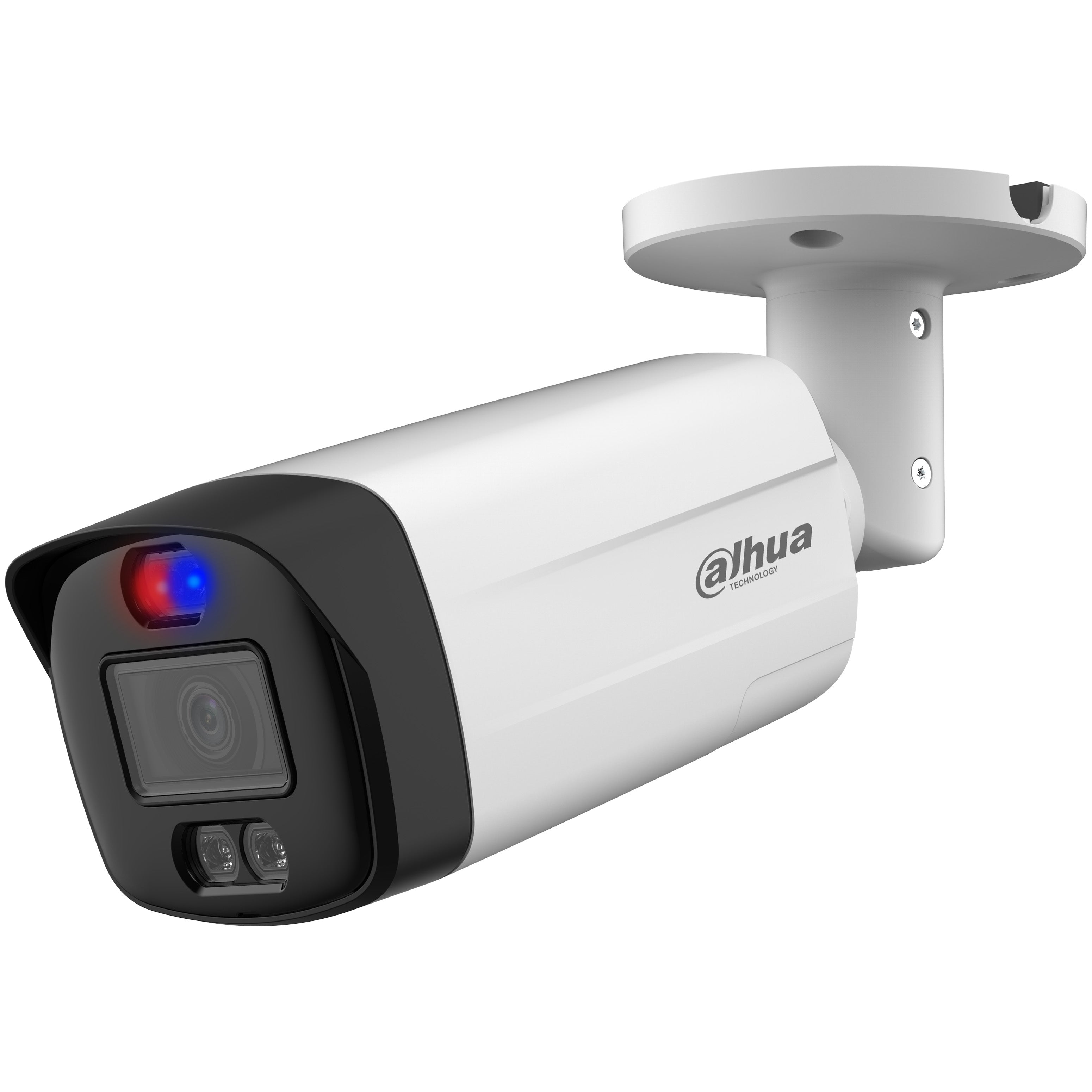 Dahua 5MP HDCVI Active Deterrence TiOC Bullet Camera, 2.8mm, 120dB WDR, 40m IR / White Light, 12VDC, IP67, Built-in Mic / Speaker, Red / Blue Lights (Junction Box: PFA130-E)