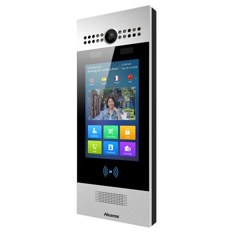 Akuvox IP 4G External With Digital Keypad, 7" Touch Screen, MiFare / NFC / QR Code Reader, Facial Recognition, Mobile App, 2MP, Stainless Steel Panel, IP65, IK06, 12VDC, Surface Mount (Flush Mount: R29C-FLM / Surface Mount Raincover: R29C-SRC) **REQUIRES