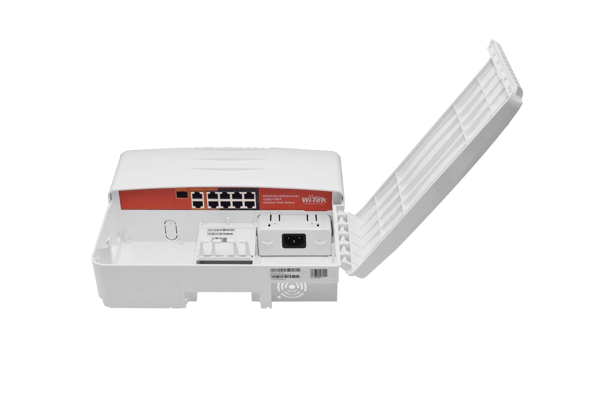 Wi-Tek 10-Port Gigabit Outdoor POE Switch, 6 x POE, 2 x Gigabit Hi-POE, 2 x Gigabit Uplink, 1 x SFP, 120W, Max 60W On Port 7 Or 8, IP65, Wall / Pole Mount