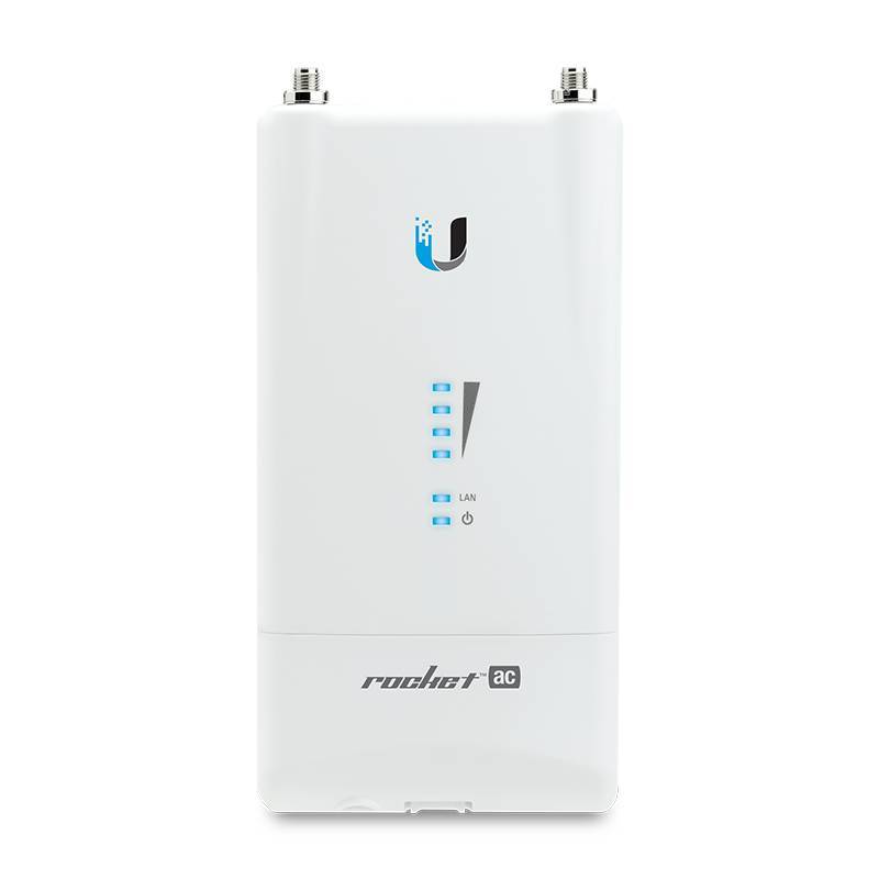 Ubiquiti AirMax Rocket5 AC Lite Base Station, 5GHz, MIMO PtMP, PtP AP (Requires Antenna, Supplied with Mounting Brackets)