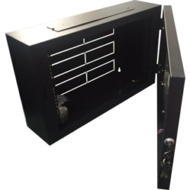 PSS* 12RU Slim 185mm Deep Wall Mount Cabinet With Lockable Glass Front Door