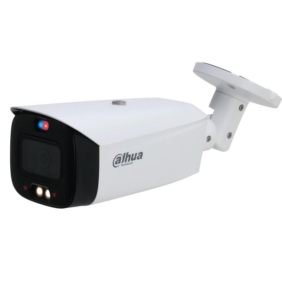 Dahua 8MP IP WizSense AI Series Full Colour Active Deterrence TiOC 2.0 Motorised Bullet Camera, SMD 4.0, Quick Pick, AI SSA, Perimeter, Starlight, 2.8mm, 120dB WDR, 30m IR / White Light, POE / 12VDC, IP67, MicroSD, Built-in Dual Mics / Speaker, Red / Blue