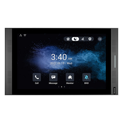 Akuvox IP 10" WiFi Video Handsfree Streamline Internal Unit **BLACK** With 2 x Inbuilt Dry Contact Relay Output, POE / 12VDC (Desk Mount: S567-DMT) Android Version