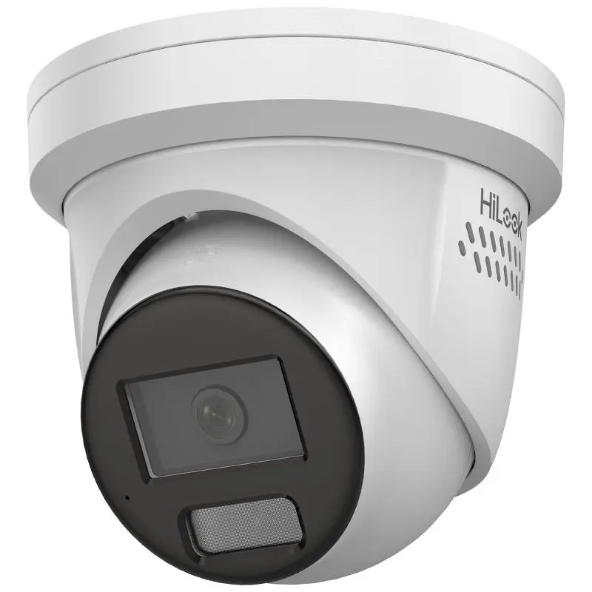 HiLook 6MP IP Turret Camera, AcuSense, 2.8mm, 120 dB WDR, 30m IR, PoE / 12VDC, IP67, Built-in Mic, Red/Blue Strobe, Two-Way Audio (Wall Mount: DS-1273ZJ-130-TRL, Junction Box: DS-1280ZJ-DM8)