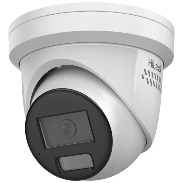 HiLook 6MP IP Turret Camera, AcuSense, 2.8mm, 120 dB WDR, 30m IR, PoE / 12VDC, IP67, Built-in Mic, Red/Blue Strobe, Two-Way Audio (Wall Mount: DS-1273ZJ-130-TRL, Junction Box: DS-1280ZJ-DM8)