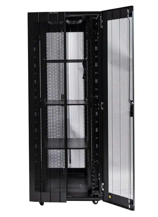 Certech 45RU 800 (W) x 800 (D) Benchmark Series Server Rack With 3 x Fixed Shelves, 4 x Fans, 1 x 6 Outlet Horizontal PDU, 25 x Cage Nuts, 4 x Castor Wheels & 4 x Levelling Feet