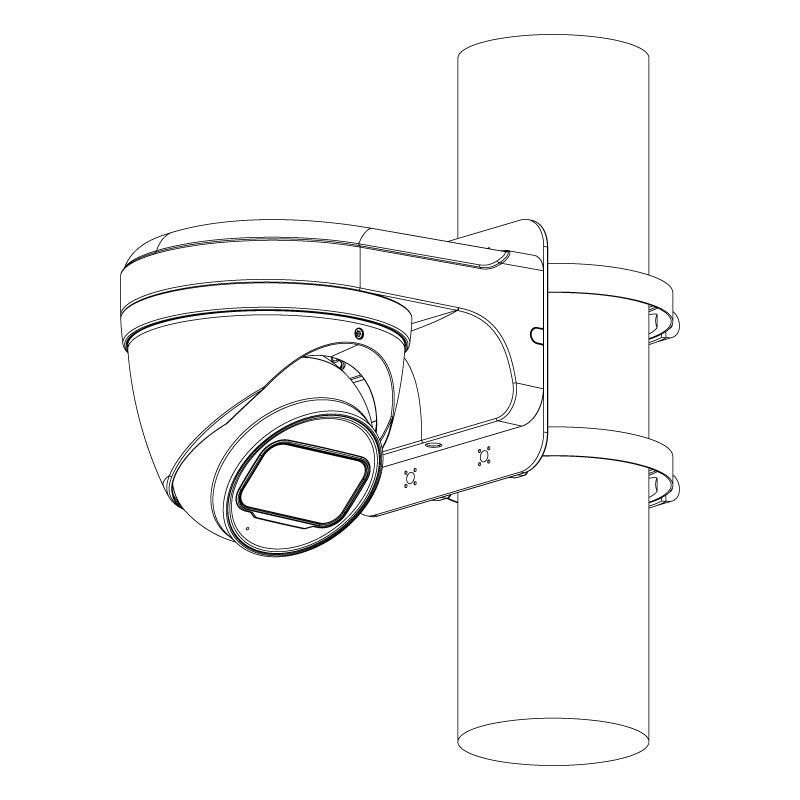 Securview* 8MP HDCVI Professional Series Motorised IR Eyeball, Low Light, 3.7-11mm Lens, 120dB WDR, 60m IR, 12VDC, IP67, Built-in Mic (Wall Mount: VSBKTB203W, Junction Box: VSBKTA137E)