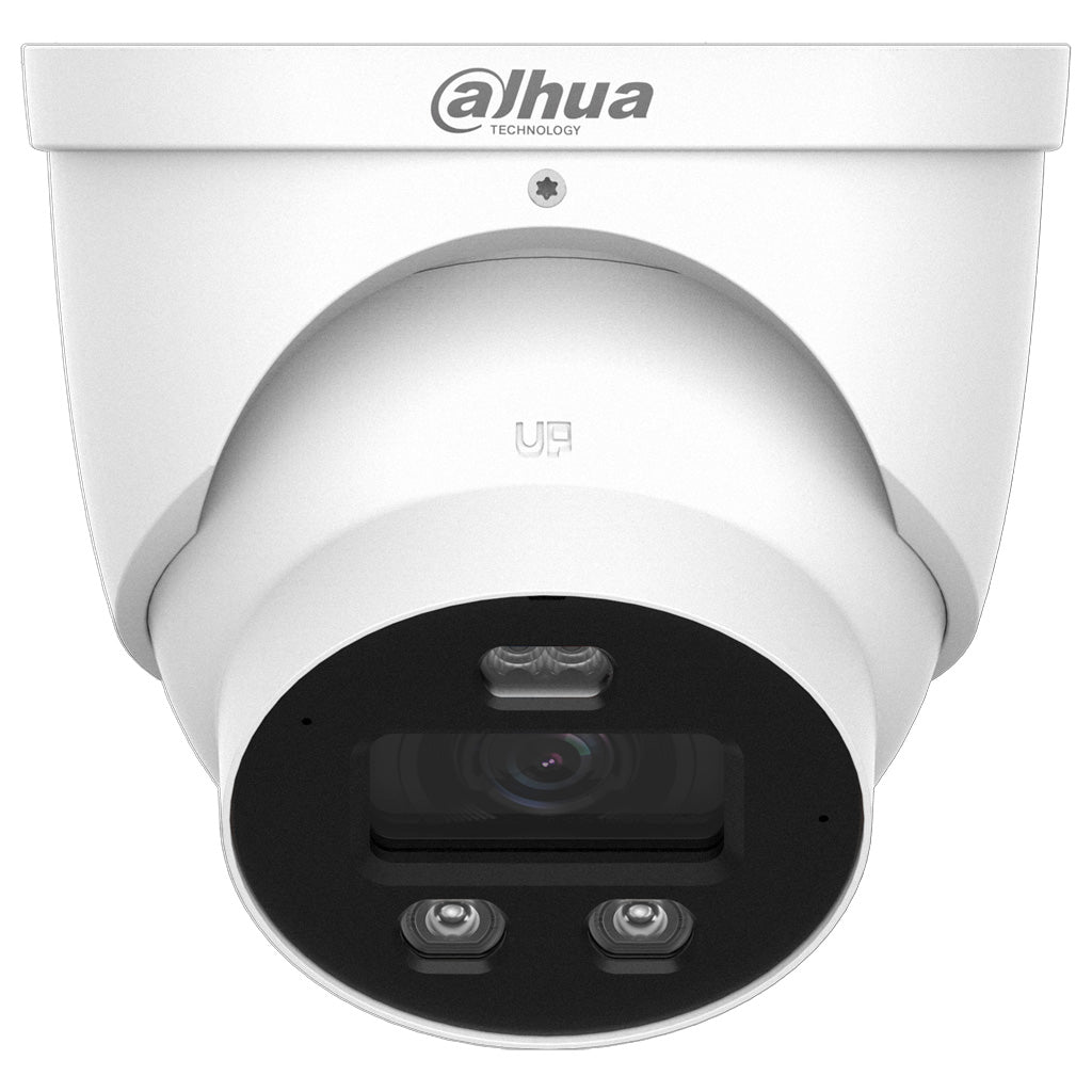 Dahua 6MP IP WizColor AI Series Full Colour Active Deterrence TiOC 3.0 Eyeball Camera, SMD 4.0, AcuPick Ready, Quick Pick, AI SSA, Perimeter, AI-ISP, 2.8mm, 120dB WDR, 30m IR / White Light, POE / 12VDC, IP67, MicroSD, Built-in Mic / Speaker, Red / Blue