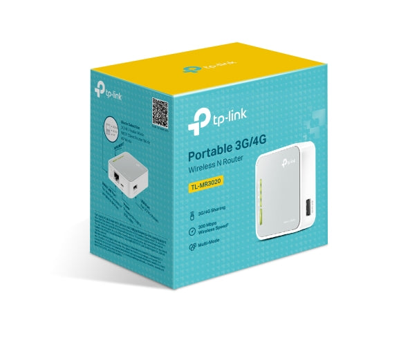 **EOL** TP-Link Portable Wireless Router, Provides Internet Access For Standalone CCTV / Alarm Systems Via Mobile Device Tethering Or 3G/4G USB Dongle Connection, Hardwired RJ45 Network Port, Micro USB Powered, Compact Design, No Ongoing Charges