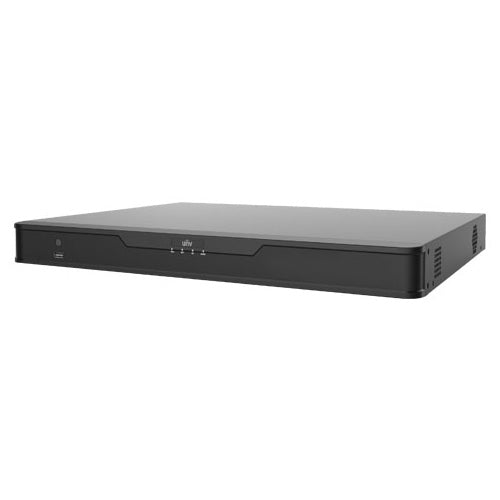 Uniview 32 Channel Easy Series NVR, 160MB, 1 x HDMI / 1 x VGA, 4 x SATA HDD (Max 10TB each), 2 x Gigabit NIC, 2RU, 12VDC Power Input **NO HDD INSTALLED -OR- POE - REQUIRES NETWORK SWITCH** Replacement NVR304-32B-IQ