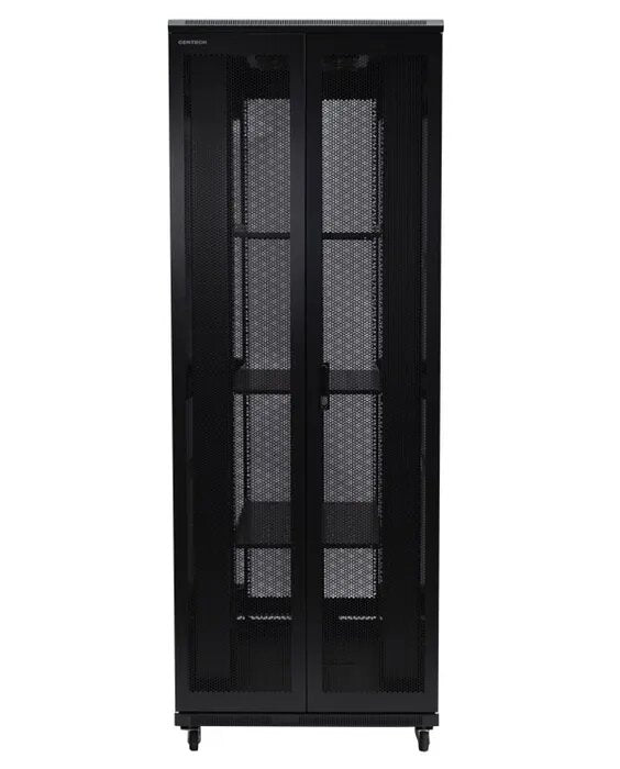 Certech 18RU 800 (W) x 800 (D) Premier Series Server Rack With 1 x Fixed Shelf, 4 x Fans, 1 x 6 Outlet Horizontal PDU, 25 x Cage Nuts, 4 x Castor Wheels & 4 x Levelling Feet