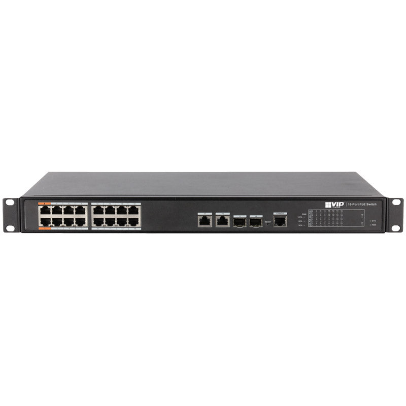 VIP Vision 16 Port Managed Fast Hi-POE Ethernet Switch, Rack Mount