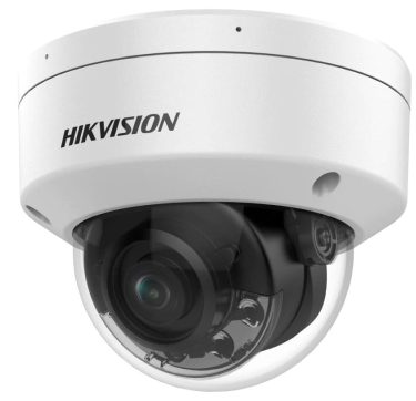 Hikvision 8MP IP Pro Series IR Vandal Dome Camera, Hybrid Light, ColorVu, Perimeter, Face Capture, 2.8mm, 130 dB WDR, 30m IR / White Light, POE / 12VDC, IP67, IK10, Built-in Mic / Speaker, MicroSD (Junction Box: DS-1280ZJ-DM46)