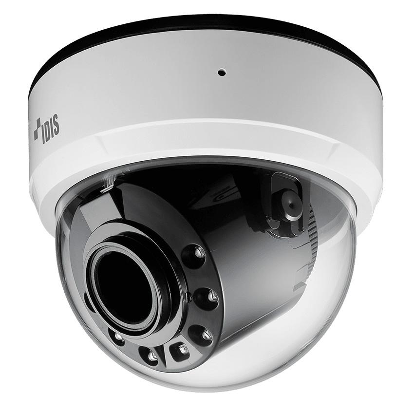 IDIS 2MP IP Internal IR Dome Camera, Low Light, 2.8-12mm, 120dB WDR, 30m IR, MicroSD, I/O Two-Way Audio Capable, POE (Wall Mount: DA-MA4300 + DA-WM2050) No Built-In Mic / Speaker