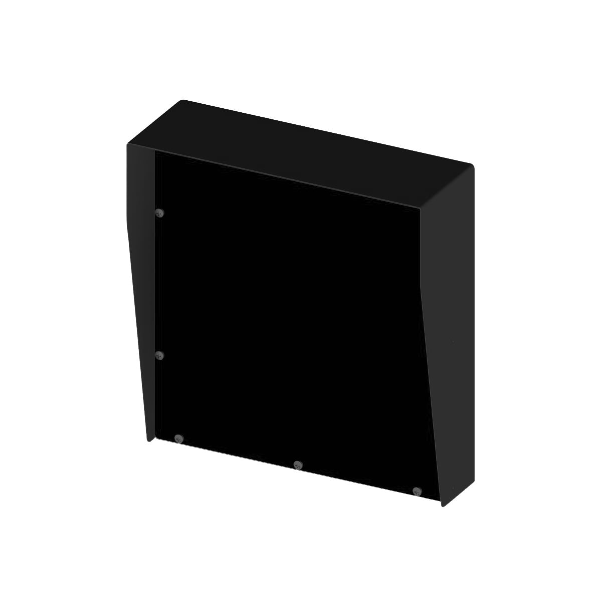 Security Design Bollard Mounting Panel / Rain Hood (360H x 340W mm) - Black