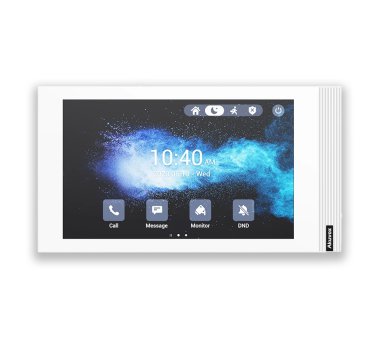 **SUPPLY DELAY (TBC)** Akuvox IP 8" WiFi Video Handsfree Streamline Internal Unit **WHITE** With 1 x Inbuilt Dry Contact Relay Output, POE / 12VDC Android Version