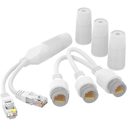 Zankap POE Passive Splitter With Water-Resistant Fittings, Camera & NVR End Included **REQUIRES POE SWITCH IF USED WITH UNIVIEW NVR**