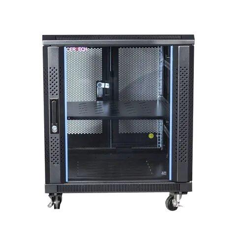 Certech 12RU 600 (W) x 700 (D) Premier Series Server Rack With 1 x Fixed Shelf, 4 x Fans, 1 x 6 Outlet Horizontal PDU, 25 x Cage Nuts, 4 x Castor Wheels & 4 x Levelling Feet