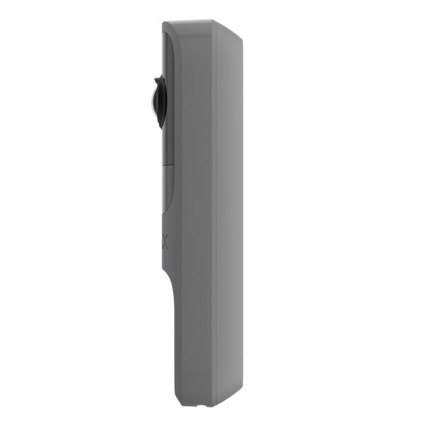 Ajax 4MP **GREY** WiFi Video Doorbell With AI Object Recognition, 6m IR, 155° View Angle, 12-24VDC Or 16-24VAC, 2.4GHz WiFi Connectivity, IP54, 145H × 47W × 34D mm