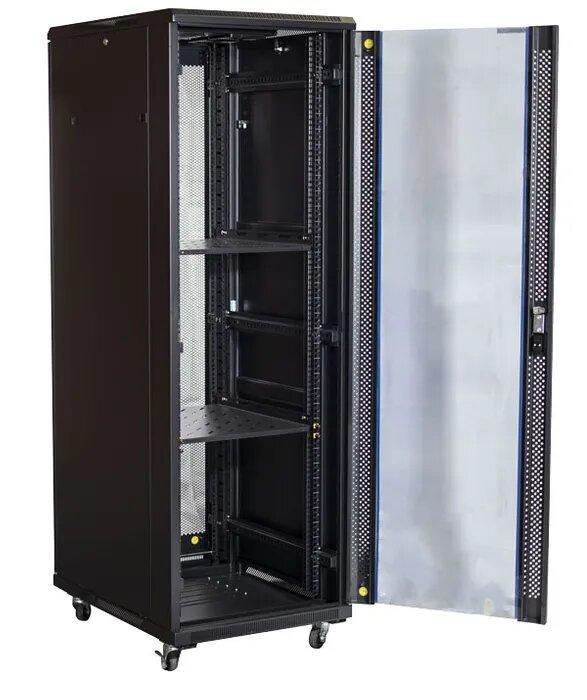 Certech 37RU 600 (W) x 600 (D) Premier Series Server Rack With 2 x Fixed Shelves, 4 x Fans, 1 x 6 Outlet Horizontal PDU, 25 x Cage Nuts, 4 x Castor Wheels & 4 x Levelling Feet