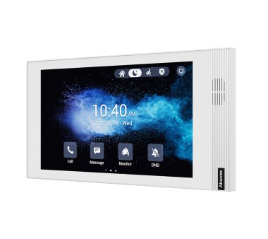**SUPPLY DELAY (TBC)** Akuvox IP 8" WiFi Video Handsfree Streamline Internal Unit **WHITE** With 1 x Inbuilt Dry Contact Relay Output, POE / 12VDC Android Version