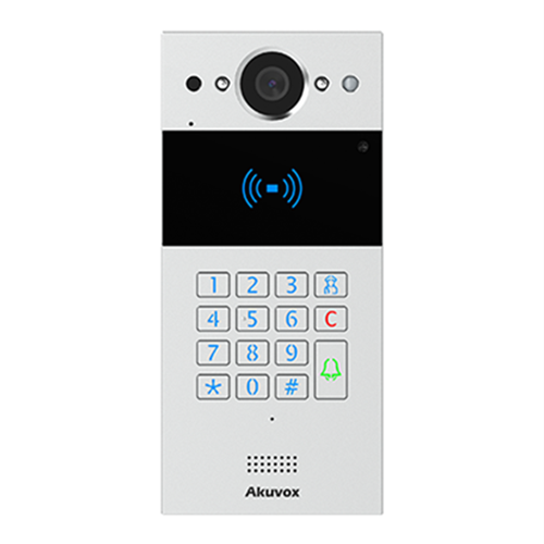Akuvox 4G IP Compact External Station With Keypad, MiFare / NFC Reader, Mobile App, 2MP, Aluminium Panel, IP65, POE / 12VDC, Surface Mount (Flush Mount: R20K-FLM / Surface Mount Raincover: R20K-SRC)