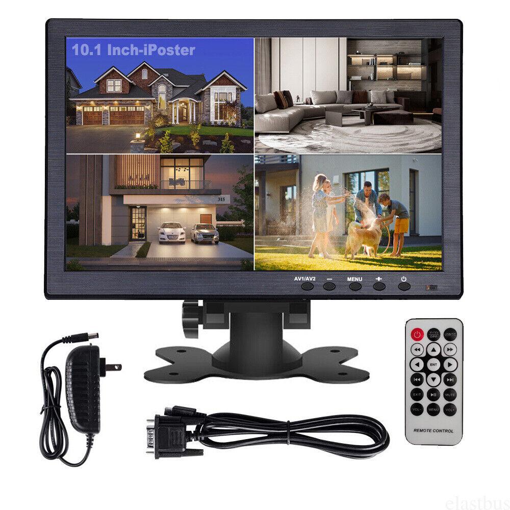 Zankap 10'' LED Monitor With HDMI, VGA, BNC Cable Included - HDMI, VGA, BNC, Remote Control, 12VDC (Cable Connectors From Bottom And Compatible With SECCAB Enclosure)