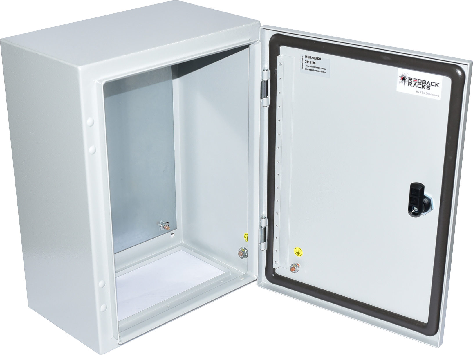 PSS Compact Outdoor IP66 IK10 Rated Enclosure, Single Lock, Reversable Door, 300W x 200D x 300H