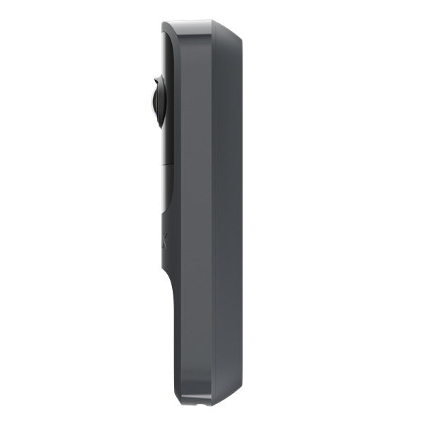 Ajax 4MP **GRAPHITE** WiFi Video Doorbell With AI Object Recognition, 6m IR, 155° View Angle, 12-24VDC Or 16-24VAC, 2.4GHz WiFi Connectivity, IP54, 145H × 47W × 34D mm