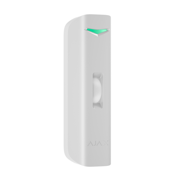 Ajax Curtain Outdoor WHITE - 2 Way Wireless Mini Curtain PIR Motion Detector With Adjustable Beam Direction / Detection Range 5m