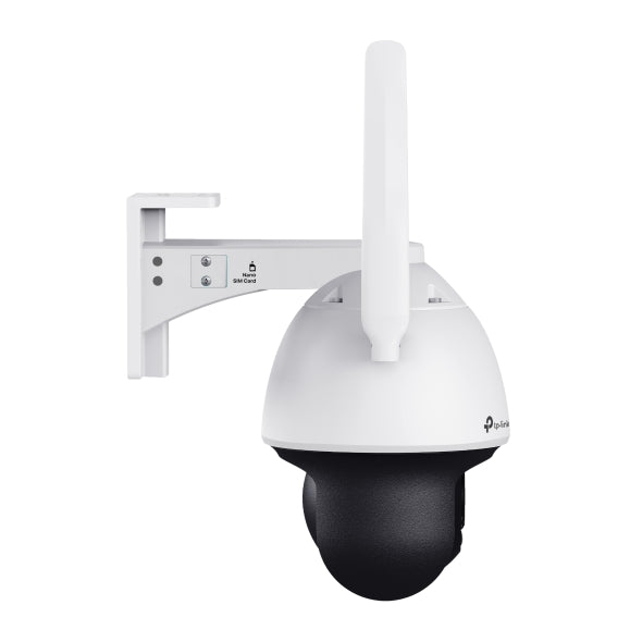 VIGI By TP-Link 4MP LTE Full-Color Pan/Tilt, 4G Cat4, Full-Color & IR Night Vision, Human & Vehicle Detection, Auto Tracking, Two-Way Audio, Active Defense, Smart Detection, SmartVid, 4mm, Built-in Mic & Speaker, IP66 (Wall Mount: VJB-240, Junction Box: