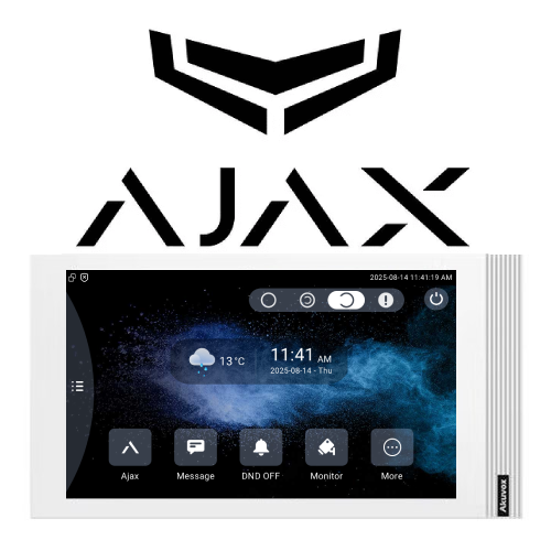 Akuvox IP 7" Video Handsfree Streamline Internal Unit **WHITE** Ajax Alarm Ready, With 1 x Inbuilt Dry Contact Relay Output, POE / 12VDC (Desk Mount: S562-DMT) Linux Version