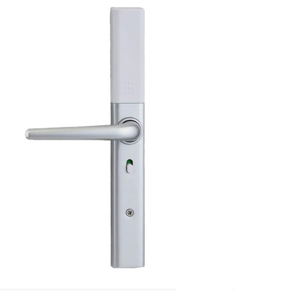 Lionhead Lock Aspen Luxe Series **SILVER** Electric Mortice Lock With BLE, PIN Entry, Fingerprint / Prox Reader, E-Key & Key Overridable Lock, 3085 Mortice **REQUIRES 4x AA BATTERIES**