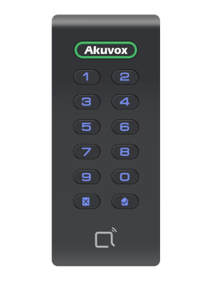 Akuvox Wiegand Reader Keypad Combo, Plastic, 13.56MHz & 125kHz Card Formats, IP65 Rated, Surface Mount