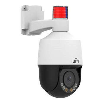 Uniview 5MP IP Deep Learning AI Series 4x IR Tri-Guard PTZ, Perimeter, Auto-Tracking, LightHunter, 2.8-12mm, 120dB WDR, 50m IR, 10m White Light, Triple Streams, MicroSD, POE or 12VDC, Built-in Mic / Speaker / Warning Lights, IP66 (Junction Box: TR-JB07-