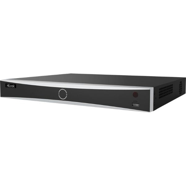 HiLook 32 Channel AI PoE NVR, H.265+/H.265/H.264+/H.264, 16 PoE Ports, 256 Mbps Incoming Bandwidth, HDMI/VGA Output up to 4K, 2x SATA up to 10TB each, 1U Chassis