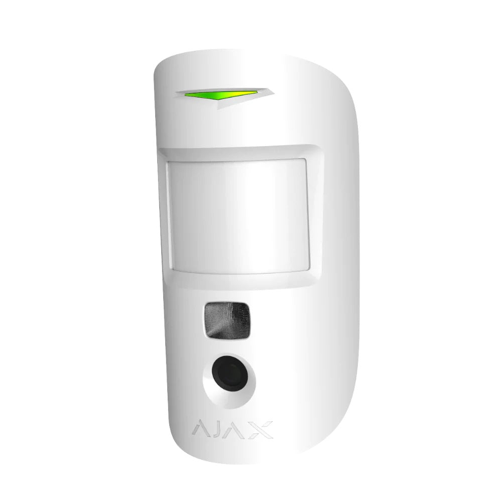 Ajax MotionCam PhOD WHITE - 2 Way Wireless Pet Immune PIR Motion Detector With Photo On Demand Verification, 12m