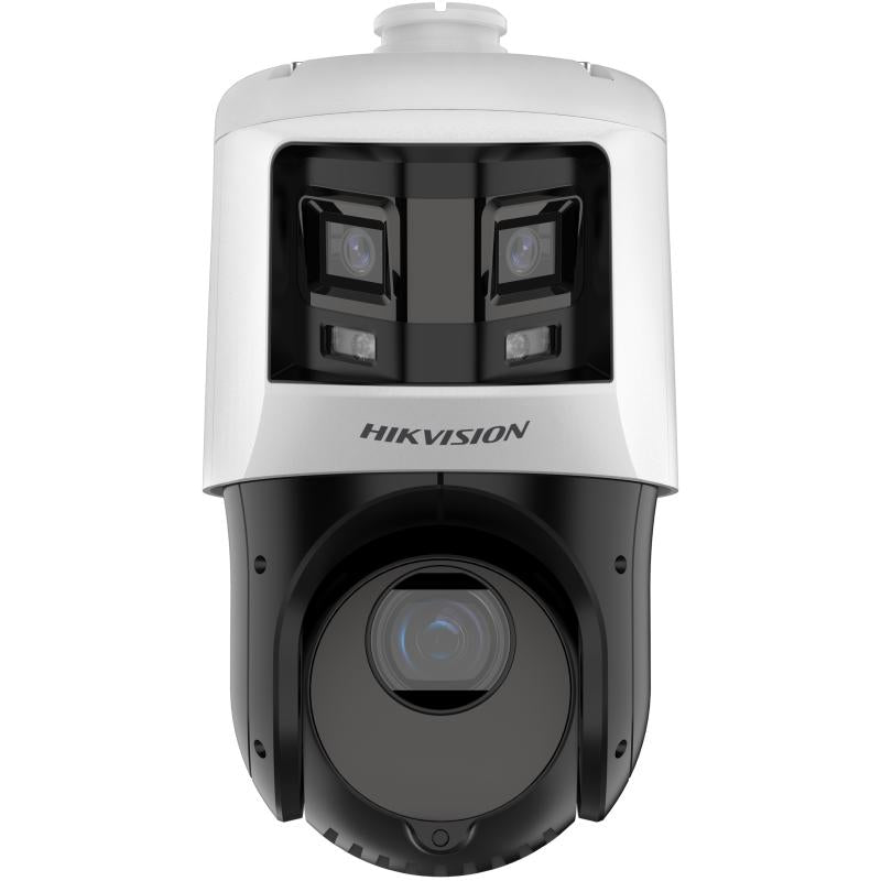 Hikvision 6MP + 4MP IP TandemVu 25x **DUAL-LENS** PTZ Camera, DarkFighter, Perimeter, Face Capture, Auto-Tracking, PTZ / Fixed Camera Alarm Linkage, 4.8-120mm PTZ, 2.8mm Fixed Lens, Digital WDR & 120dB WDR, 100m IR PTZ, 30m White Light Fixed Lens, POE /
