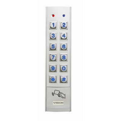 Bosch Solution 6000 External 2X6 Mullion Slim Metal Keypad With Integrated Smart Card Reader (Fob: PR301, ISO Card: PR350)
