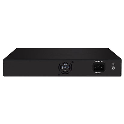 Wi-Tek 26-Port Unmanaged POE Switch, 24 x POE, 1 x SFP, 2 x Gigabit Uplink, 250m Transmission Distance on CCTV Mode, 198W, Max 30W Per Port, Rack Mount