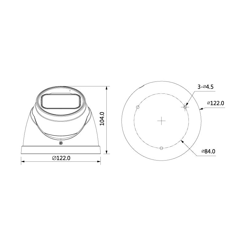 Securview* 8MP HDCVI Professional Series Motorised IR Eyeball, Low Light, 3.7-11mm Lens, 120dB WDR, 60m IR, 12VDC, IP67, Built-in Mic (Wall Mount: VSBKTB203W, Junction Box: VSBKTA137E)
