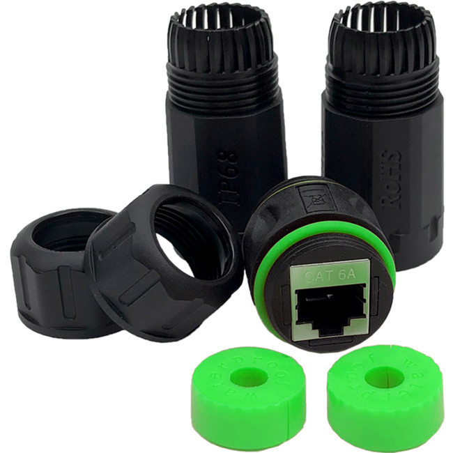 Zankap Weather Resistant CAT6 Inline Coupler RJ45 To RJ45 Joiner, Ideal For Installation Inside Conduit Or External Use