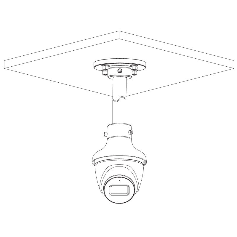 VIP Vision 6MP IP Professional AI Series IR Eyeball, Low Light, 2.8mm Lens, 120dB WDR, 50m IR, POE or 12VDC, IP67, MicroSD, Built-In Mic (Wall Mount: VSBKTB204W, Junction Box: VSBKTA130E)