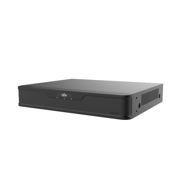 Uniview 8 Channel Easy IQ Series NVR, 80MB, 1× HDMI / 1× VGA, 1× HDD, 1× 100M NIC, 8× PoE Ports, 1RU, 4CH VCA & UMD Functionality **NO HDD INSTALLED**