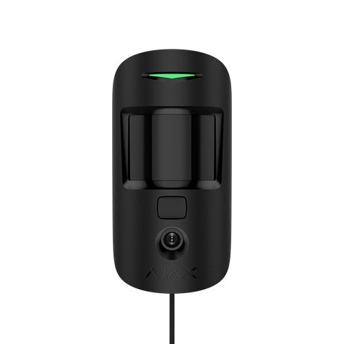Ajax Fibra MotionCam PhOD BLACK - Wired Pet Immune PIR Motion Detector With Photo On Demand Verification, 12m