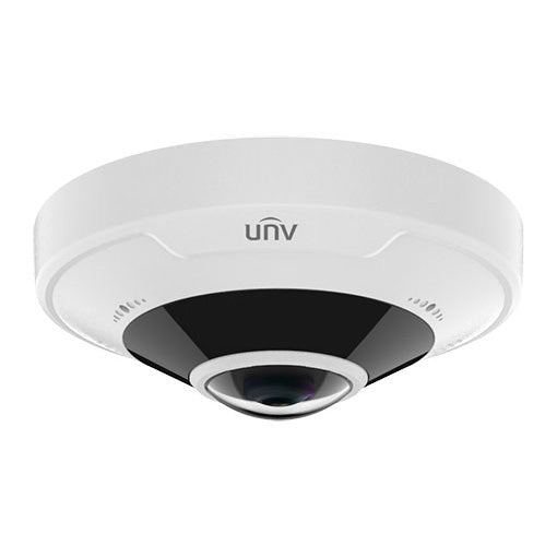 Uniview 12MP IP Pro Series 360 Degree Vandal IR Fisheye, Low Light, 1.8mm, DWDR, 15m IR, 3 x Streams, Built-in 2x Mic & Speaker, MicroSD, POE or 12VDC, IP67, IK10, BNC Output (Junction Box: TR-JB04-D-IN)