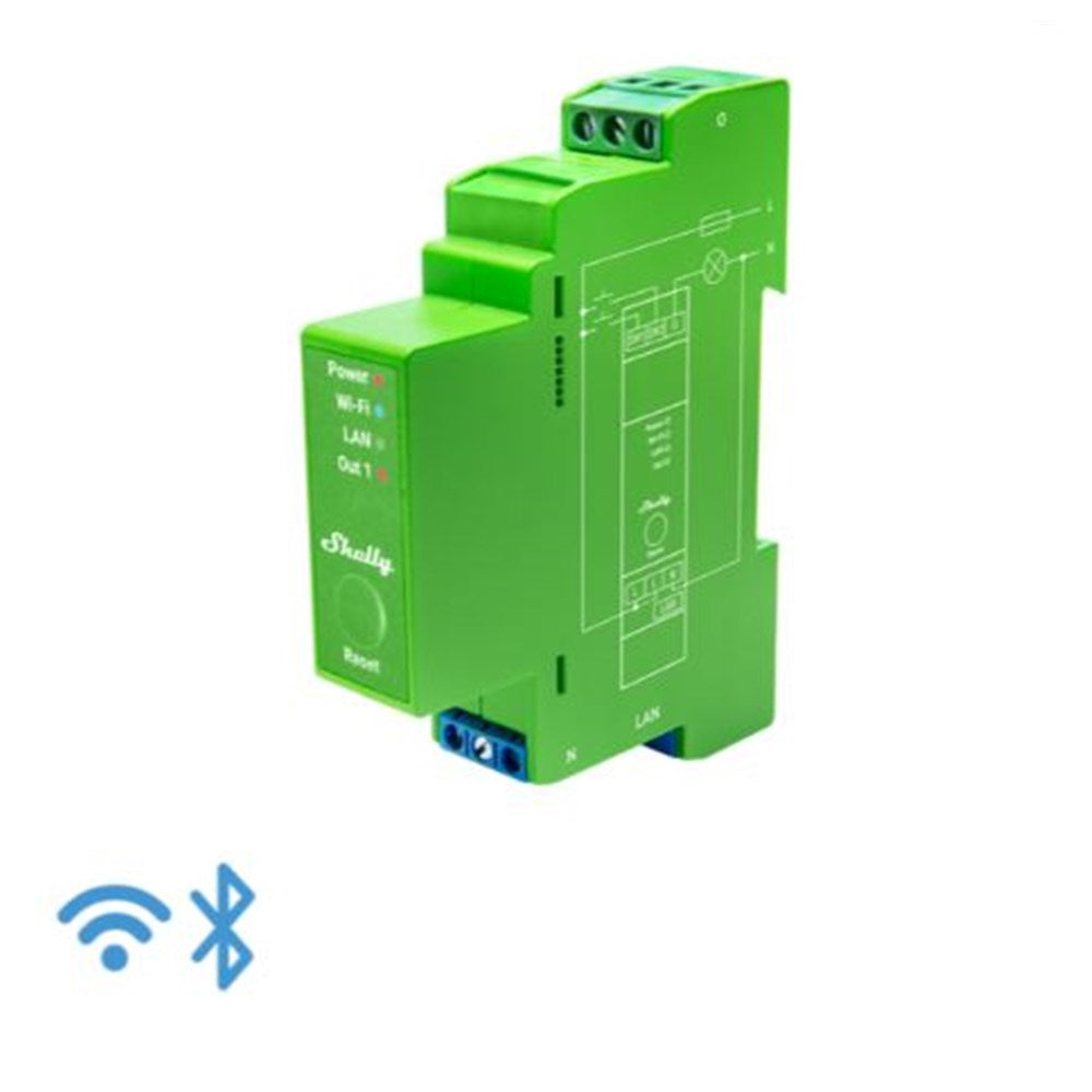 Shelly Pro Dimmer 1PM Smart Light Controller, DIN Rail Mounted