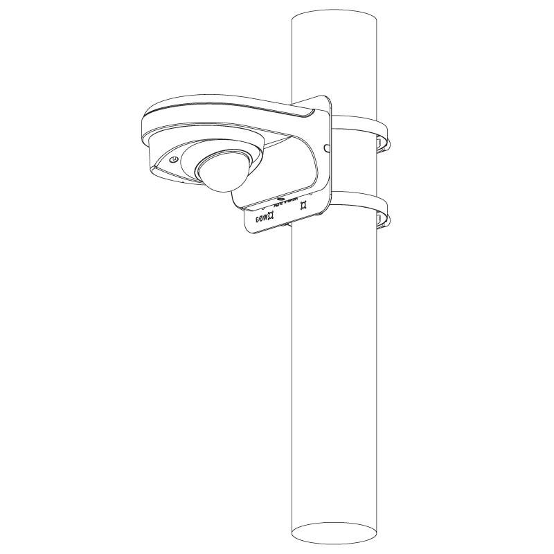 VIP Vision 4MP IP Professional AI Series IR Wedge Dome, Low Light, 2.8mm Lens, 120dB WDR, 50m IR, POE or 12VDC, IP67, IK10, MicroSD, Built-In Mic (Wall Mount: VSBKTB204W, Junction Box: VSBKTA139)