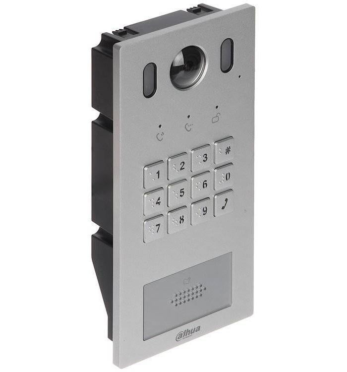 Dahua IP / 2-Wire Villa Keypad External Station, 2MP CMOS Camera, Aluminium Panel With Braille Buttons, Integrated Mifare Card Reader, IK08, IP65, POE Or 12VDC (**REQUIRES EITHER - Surface Box: VTM117, Flush Box: VTM116-01)